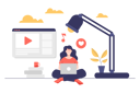 پیش‌نمایش فایل girl-watching-video-on-laptop-5064947 از پک فعالیت‌های تجاری