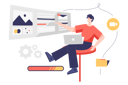 پیش‌نمایش فایل man-working-on-video-editing-5064950 از پک فعالیت‌های تجاری