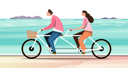 پیش‌نمایش فایل couple-riding-bicycle-together-5065933 از پک دوچرخه‌سواران