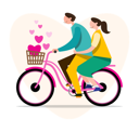 پیش‌نمایش فایل couple-riding-on-bicycles-in-park-5065921 از پک دوچرخه‌سواران