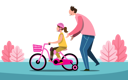 پیش‌نمایش فایل father-teach-daughter-to-ride-bike-in-the-park-5065934 از پک دوچرخه‌سواران