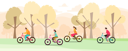 پیش‌نمایش فایل groups-of-children-ride-bicycles-in-a-park-5065929 از پک دوچرخه‌سواران