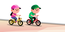 پیش‌نمایش فایل kids-riding-bicycle-5065945 از پک دوچرخه‌سواران
