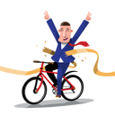 پیش‌نمایش فایل successful-businessman-ride-bicycles-to-the-finish-line-5065957 از پک افراد کسب و کار