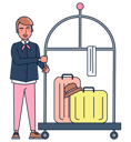 پیش‌نمایش فایل bellboy-carrying-luggage-on-cart-5071944 از پک حرفه