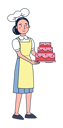 پیش‌نمایش فایل female-chef-making-cake-5071989 از پک حرفه