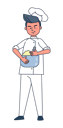 پیش‌نمایش فایل male-chef-cooking-in-kitchen-5071992 از پک حرفه