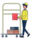 پیش‌نمایش فایل hotel-worker-with-luggage-trolley-5066200 از پک حرفه