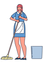 پیش‌نمایش فایل house-maid-mopping-floor-5066196 از پک حرفه
