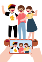 پیش‌نمایش فایل friends-clicking-photos-5066913 از پک فوتوشوت