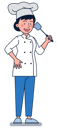 پیش‌نمایش فایل female-chef-5071834 از پک حرفه