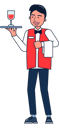 پیش‌نمایش فایل male-waiter-5071847 از پک حرفه