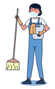 پیش‌نمایش فایل janitor-mopping-floor-and-holding-water-bucket-5071053 از پک حرفه