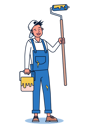 پیش‌نمایش فایل male-painter-with-paint-roller-5071058 از پک حرفه
