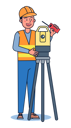 پیش‌نمایش فایل road-contractor-using-road-surveying-tripod-5071024 از پک حرفه