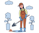 پیش‌نمایش فایل woman-digging-hole-in-ground-5071020 از پک حرفه