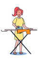 پیش‌نمایش فایل woman-ironing-clothes-on-iron-stand-5071048 از پک حرفه