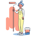 پیش‌نمایش فایل woman-painting-on-the-wall-5071019 از پک حرفه
