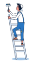 پیش‌نمایش فایل worker-painting-wall-using-ladder-5071061 از پک حرفه