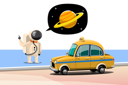 پیش‌نمایش فایل astronauts-call-taxis-for-trip-to-saturn-5066962 از پک خدمات تاکسی