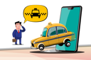 پیش‌نمایش فایل businessman-booking-online-taxi-service-5066961 از پک خدمات تاکسی