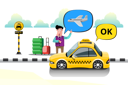 پیش‌نمایش فایل businessman-booking-taxi-for-airport-transfer-5066941 از پک خدمات تاکسی