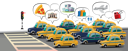 پیش‌نمایش فایل group-of-taxis-stopped-at-red-light-at-intersection-5066958 از پک خدمات تاکسی