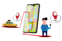 پیش‌نمایش فایل man-tracking-taxi-on-taxi-booking-app-5066983 از پک خدمات تاکسی