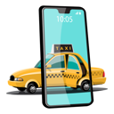 پیش‌نمایش فایل online-taxi-service-application-5066974 از پک خدمات تاکسی