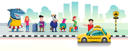 پیش‌نمایش فایل people-queuing-for-taxis-at-taxi-stand-in-city-5066940 از پک خدمات تاکسی