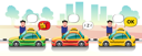 پیش‌نمایش فایل taxi-drivers-in-queue-for-refilling-fuel-5066950 از پک خدمات تاکسی