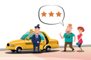 پیش‌نمایش فایل taxi-travelers-rate-the-taxi-service-5066976 از پک خدمات تاکسی