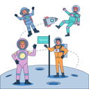 پیش‌نمایش فایل astronaut-team-in-space-5071325 از پک حرفه