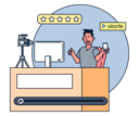 پیش‌نمایش فایل creator-doing-online-product-review-5071300 از پک حرفه