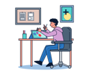 پیش‌نمایش فایل graphic-designer-working-on-digital-pad-5071305 از پک حرفه