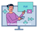 پیش‌نمایش فایل man-streaming-live-game-playing-5071281 از پک حرفه