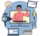 پیش‌نمایش فایل online-content-creator-5071299 از پک حرفه
