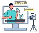 پیش‌نمایش فایل online-product-review-by-vlogger-5071297 از پک حرفه