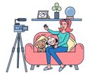 پیش‌نمایش فایل vlogger-creating-video-with-dog-5071291 از پک حرفه