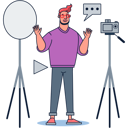 پیش‌نمایش فایل vlogger-recording-video-5071285 از پک حرفه