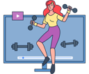 پیش‌نمایش فایل woman-making-exercise-tutorial-5071282 از پک حرفه