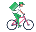 پیش‌نمایش فایل boy-doing-delivery-on-bicycle-5071723 از پک خدمات تحویل