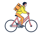 پیش‌نمایش فایل delivery-on-bicycle-5071722 از پک خدمات تحویل
