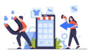 پیش‌نمایش فایل online-attract-customer-on-smartphone-5066103 از پک کسب و کار
