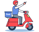 پیش‌نمایش فایل food-delivery-on-scooter-5071246 از پک تحویل