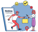 پیش‌نمایش فایل online-delivery-5071250 از پک تحویل