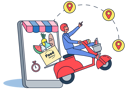 پیش‌نمایش فایل online-food-delivery-5071254 از پک تحویل