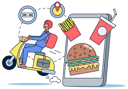 پیش‌نمایش فایل online-food-delivery-5071255 از پک تحویل