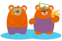 پیش‌نمایش فایل bear-couple-diving-in-the-sea-5071208 از پک حیوانات بامزه