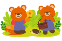 پیش‌نمایش فایل bear-couple-with-beautiful-flower-in-park-5071199 از پک حیوانات بامزه